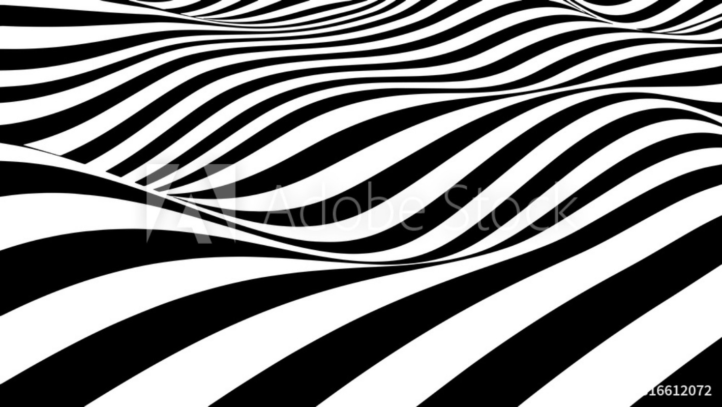 Afbeeldingen van Hallucination Optical illusion Twisted illustration Abstract futuristic background of stripes Dynamic wave Vector